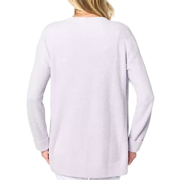 QVC Barefoot Dreams Lite Ribbed Cuff Coastline Cardigan NWOT SEAGLASS SIZE XS - Picture 2 of 9